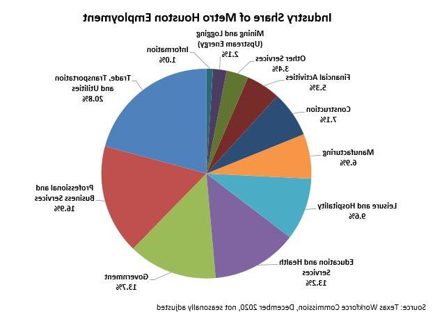 Employment by Industry Pie Graph